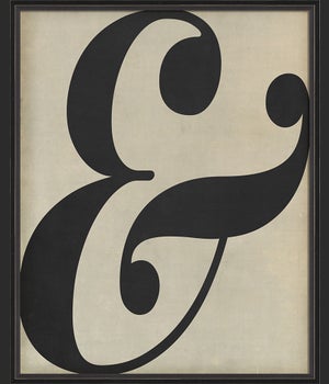 BC Letter Ampersand black on white