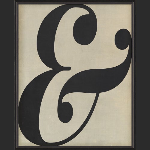 BC Letter Ampersand black on white