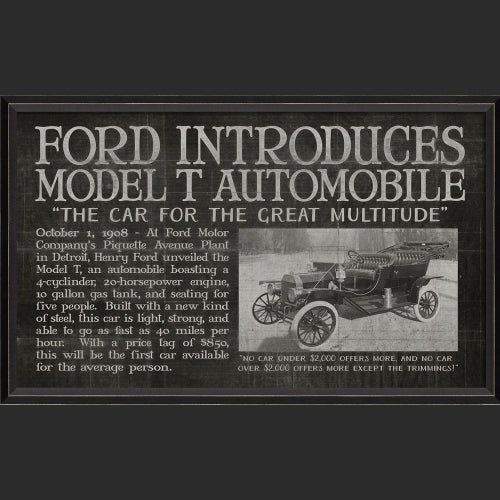 BC Ford Introduces Model T Automobile black