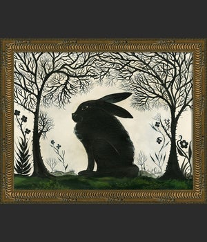 KG Animal Silhouette Rabbit facing left Sm