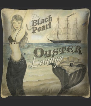 The Black Pearl Oyster Lounge Pillow