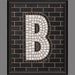 BC Mosaic Letter B on Black sm
