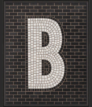 BC Mosaic Letter B on Black lg