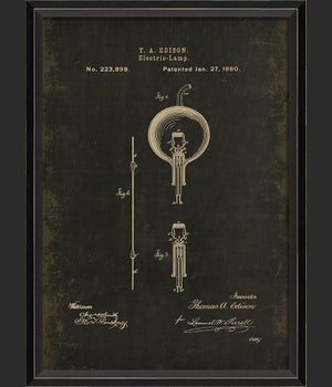 BC Edison Patent US 223898 on Black Sm