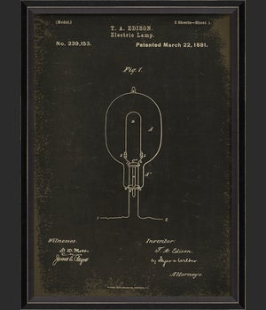 BC Edison Patent US 239153 on Black Sm
