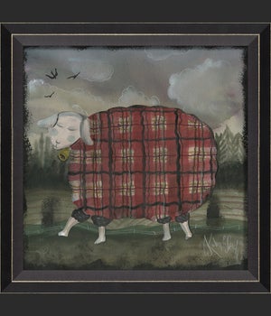 BC Sheep in Red Plaid