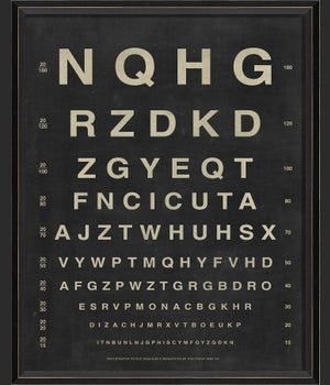 BC Eye Chart - Letters