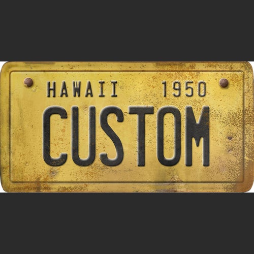 Hawaii License Plate Custom