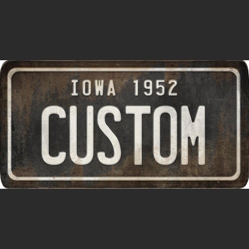 Iowa License Plate Custom