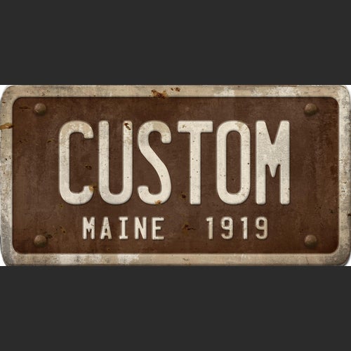 Maine License Plate Custom
