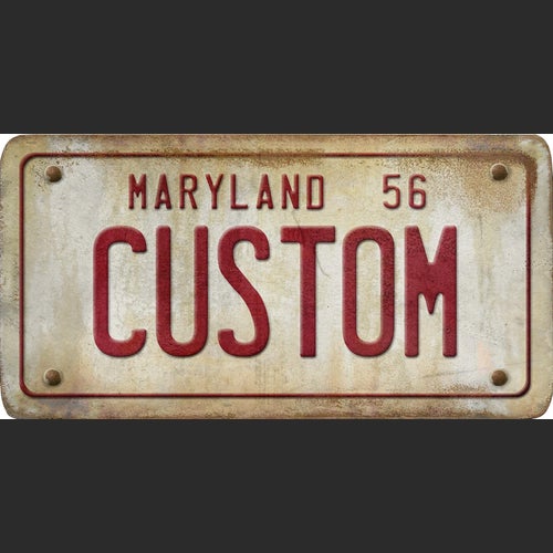 Maryland License Plate Custom