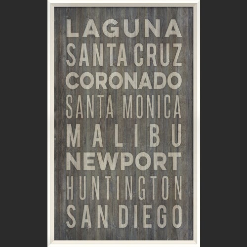 WC California Beach Cities on gray