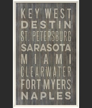 WC Florida Beach Cities on gray