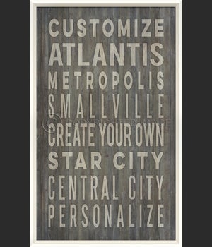 WC Customized Coastal Cities on grey print