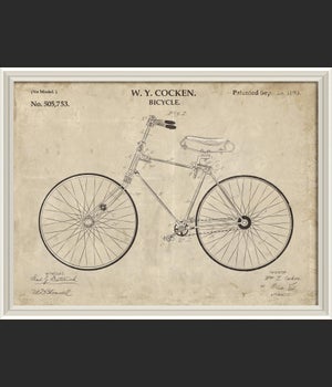 WCWL WY Cocken Bicycle Patent 30x40