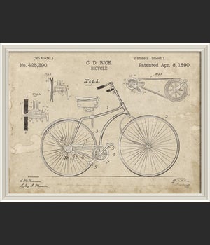 WCWL CD Rice Bicycle Patent 30x40
