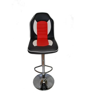 BLACK /RED -BAR CHAIR LEATHER 2/BOX