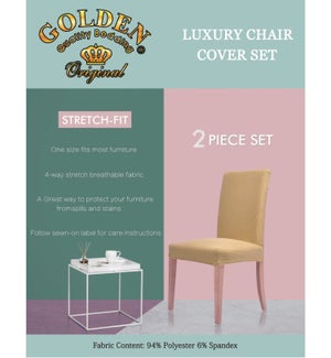 2PC CHAIR COVER SET/ ASSORTED -24/BX