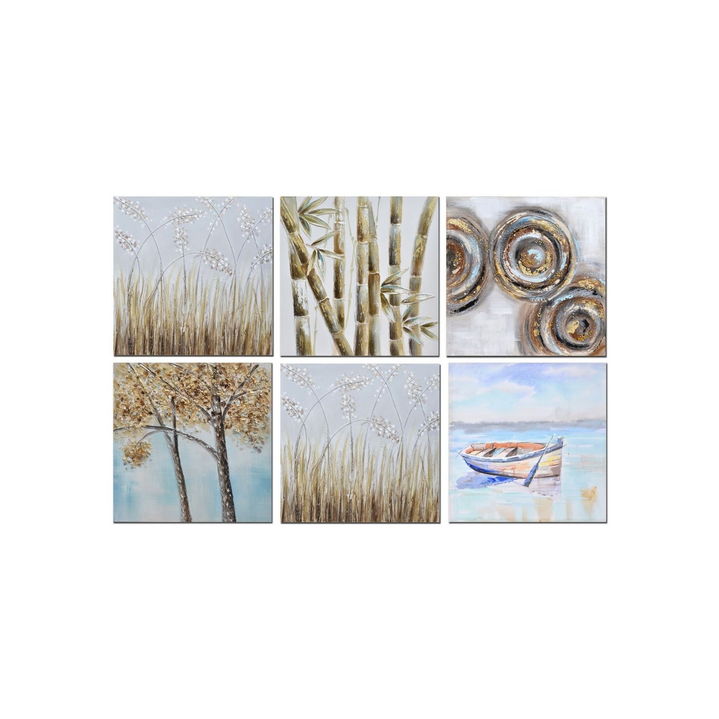3D HAND PAINTED WALL ART 24"X24"X2" ASSORTED -- 10/BX