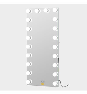 HOLLYWOOD MIRROR 70.8"X31.5" -1/BOX (20 DIMMABLE DAYLIGHT LED BULBS, LCD TOUCHSCREEN, TWO BLUETOOTH