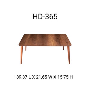 COFFEE TABLE - (39.37"/21.64"/15.75") DARK WALNUT - 1 SET/BOX