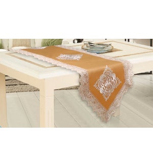 EMBROIDERED TABLE RUNNER  - 16"X36"  - 24/BOX