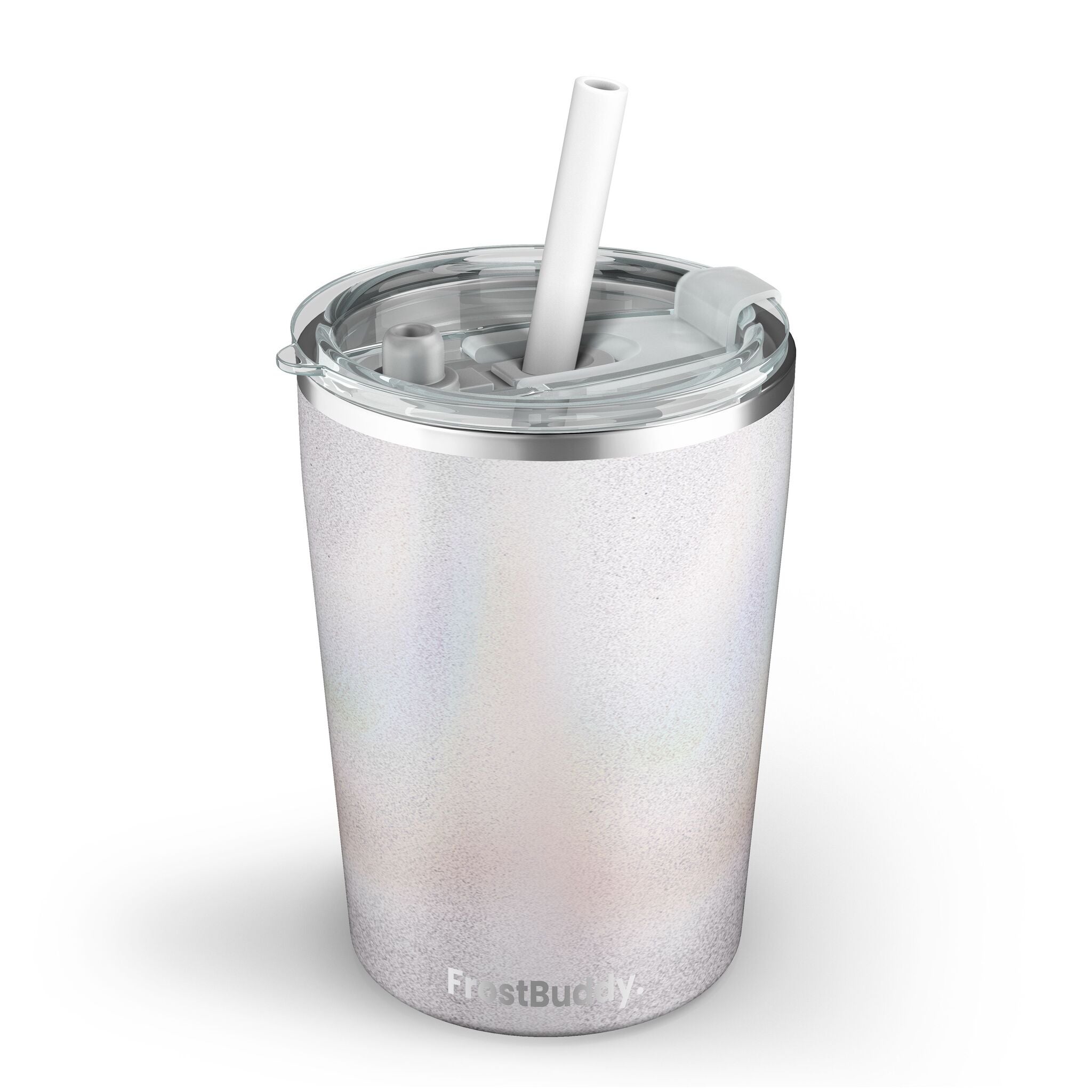 Frost Buddy Universal Buddy Drink Lid with Straw - Matte Grey