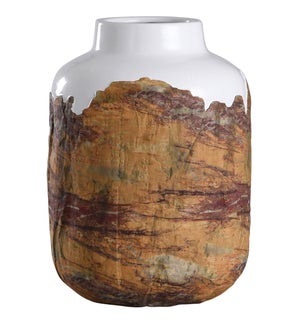 Canyon | 10in X 14in Rustic Textured Ceramic Vase
