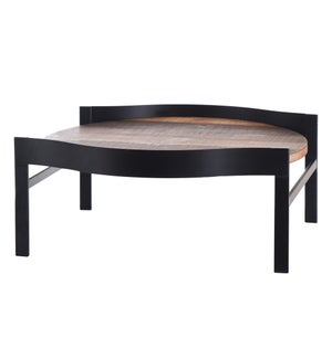 Onyx & Natural Wood | 16in X 16in X 7in Table Top Tray