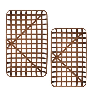Paracel Natural | Industrial Traditional | Set of Two Bamboo Trays