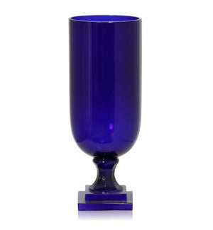 COBALT BLUE | Glass Vase | 15in ht. X 6in w. X 6in d.
