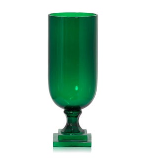 EMERALD GREEN | Glass Vase | 15in ht. X 6in w. X 6in d.