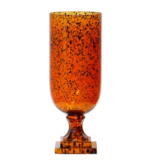 AMBER TORTOISE | Glass Vase | 15in ht. X 6in w. X 6in d.