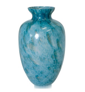 REINESSANCE VASE | Opulent Hand blown Artistic Blue Decorative Italian Glass Vase | Made in Italy |