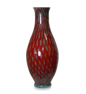 SCOTTISH VASE | Art Glass Fiasco Vase | 8in w. X 22in ht. X 8in d.