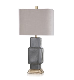 CASWELL GREY | Ceramic Table Lamp with Champagne Base | 150 Watts | 32in ht.