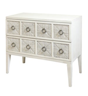 2 DRAWER CHEST WITH ROPE APPLIGUE