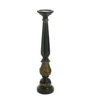 DANN FOLEY LIFESTYLE | Antiqued Black and Bronze Grecian Pedestal Candleholder |41.5 H x 8 W x 9 D