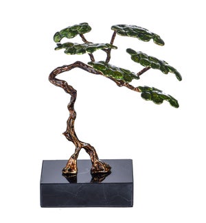 DANN FOLEY LIFESTYLE | Bonsai Tree Sculpture | Multi Enamel Finish | 9.2 H x 6.5 W x 2.7 D
