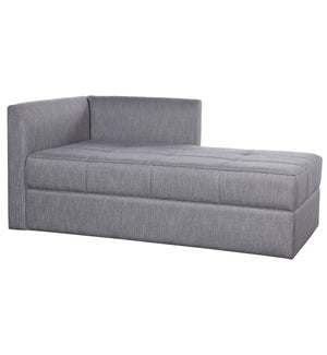 DANN FOLEY LIFESTYLE | Gray Chaise Lounge | Pillow not Included | 65in w. X 30in ht. X 33in d.