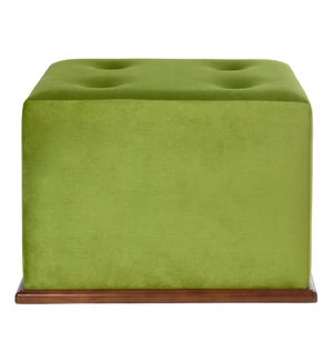 DANN FOLEY LIFESTYLE | Olive Green Square Ottoman  | 24in w. X 18in ht. X 24in d.
