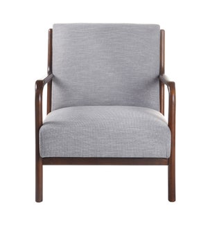 DANN FOLEY LIFESTYLE | Gray Retro Solid Wood Frame Lounge Chair  | 34in w. X 32in ht. X 26in d.
