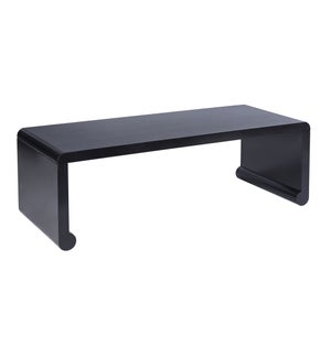 DANN FOLEY LIFESTYLE | Chow Coffee Table with Contemporary Flair in Satin Black Lacquer Finish