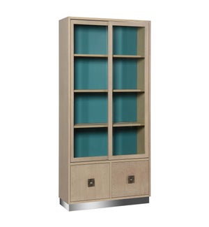 DANN FOLEY LIFESTYLE | Display Cabinet | Sliding Doors and Two Tone Finish| 40in x 14in x 84in
