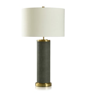 DANN FOLEY LIFESTYLE | Table Lamp | Graphite Shagreen and Polished Brass Accent | 63in x 19in x 19in