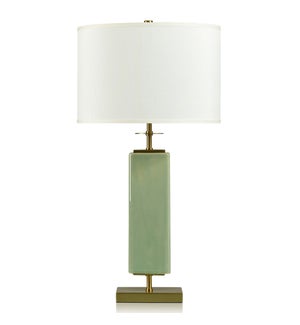 DANN FOLEY LIFESTYLE | Table Lamp | Melon Green Crackled and  Glazed Finish | 30.5in x 16in x 16in