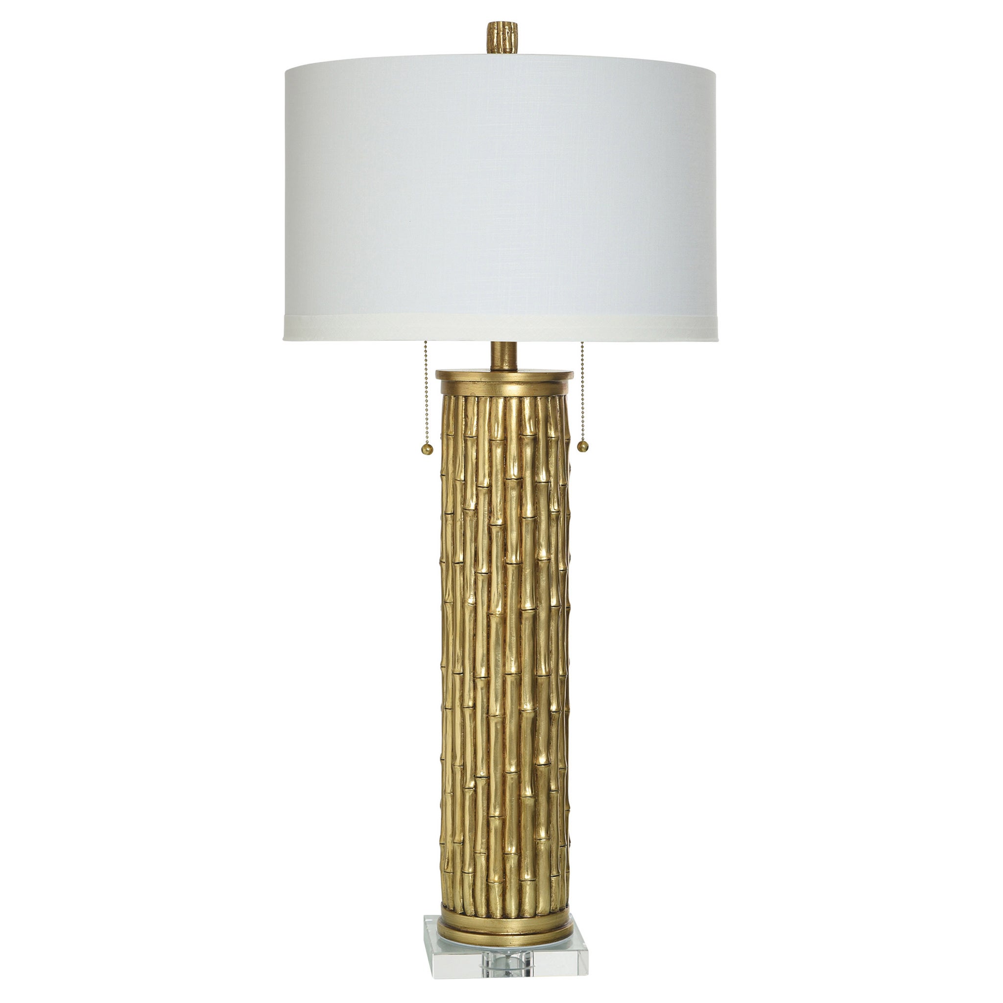 BURNISHED GOLD | Table Lamp with Twin Pull Chains |Dann Foley 