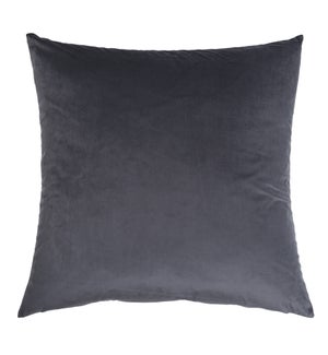 DANN FOLEY LIFESTYLE | Down Feather Solid Dark Grey Charcoal Pillow | 24in ht. X 24in w.