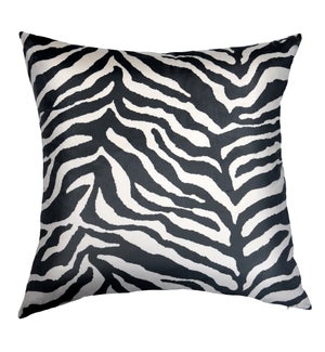 DANN FOLEY LIFESTYLE | Down Feather Black and White Zebra Print Pillow | 24in ht. X 24in w.