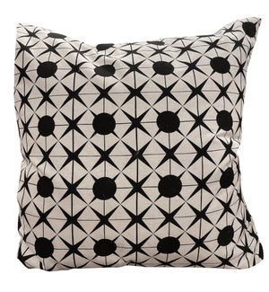 DANN FOLEY LIFESTYLE  | Down Feather Black and Tan Mid Century Modern Pattern Printed Pillow | 24in